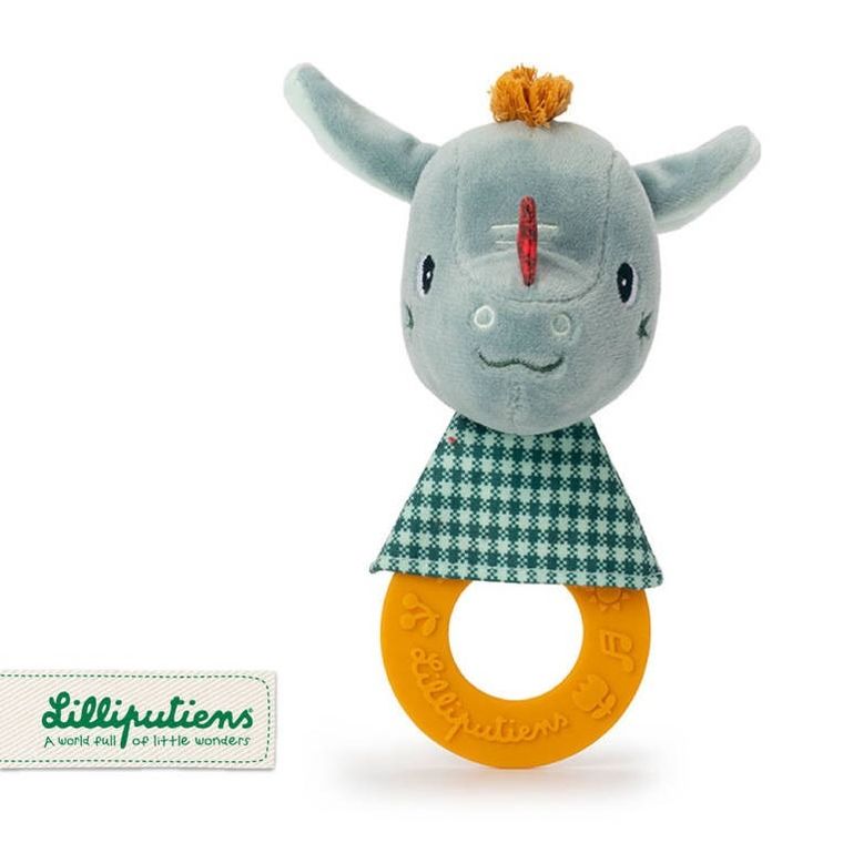 Lilliputiens, Smok Joe, grzechotka z silikonowym gryzakiem, 0m+