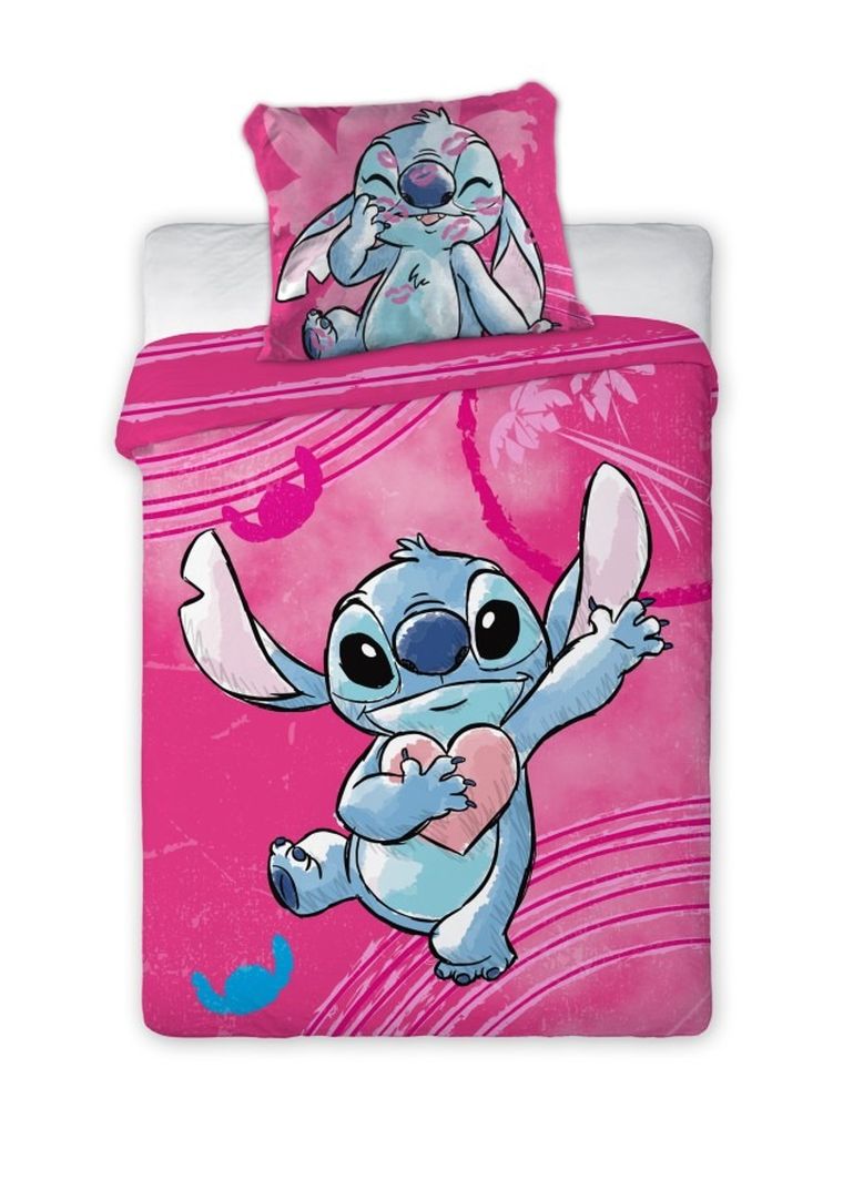 Lilo i Stitch 2-częściowy komplet pościeli bawełnianej, 100-135 cm