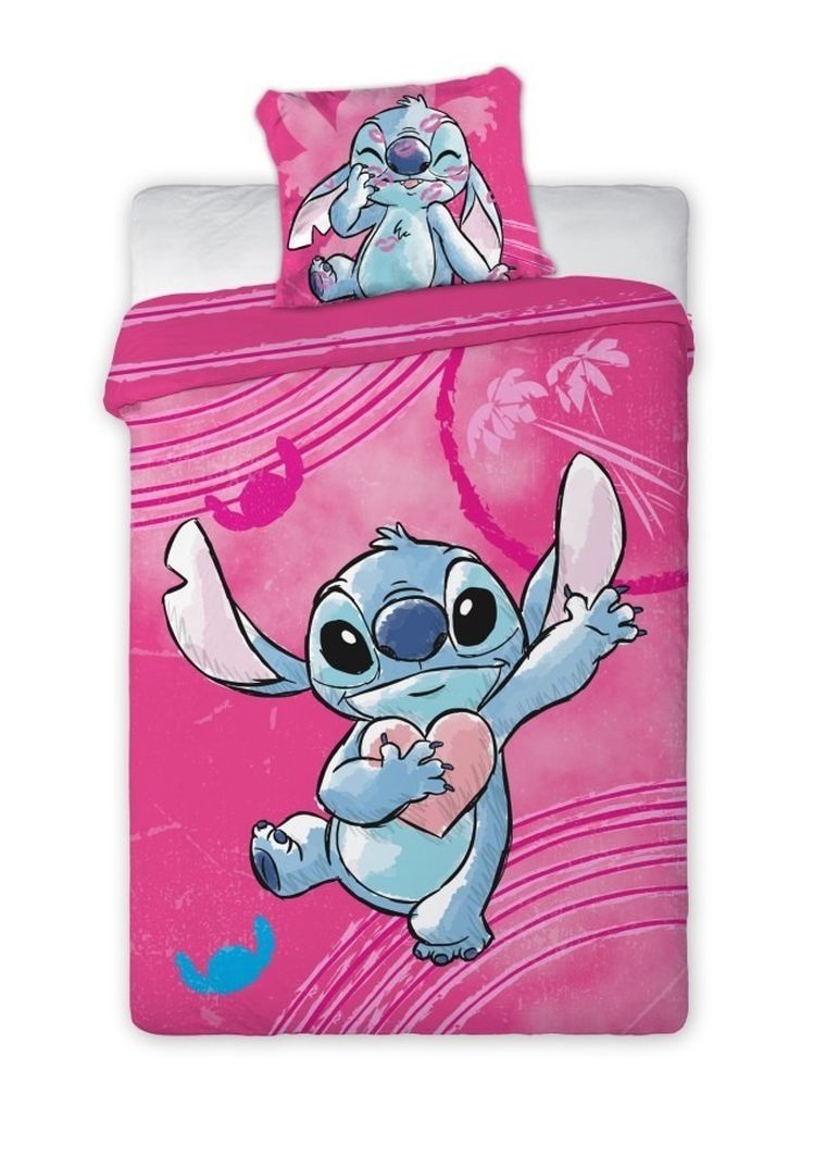 Lilo i Stitch Aloha, 2-częściowy komplet pościeli bawełnianej, 160-200 cm