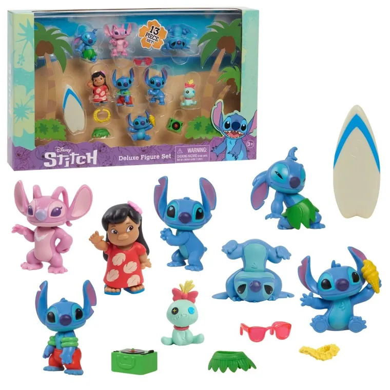 Lilo i Stitch, figurki kolekcjonerskie deluxe, 13 elementów