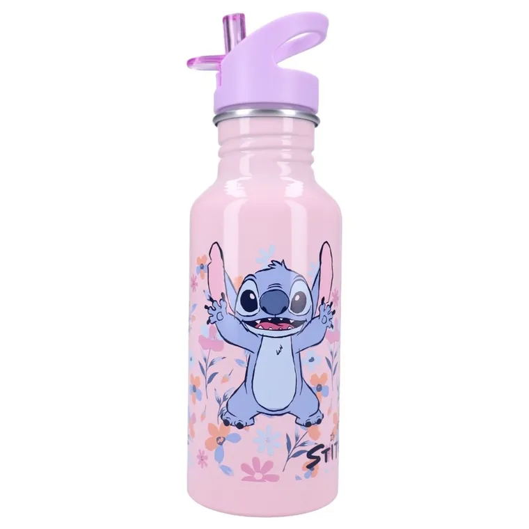 Lilo i Stitch, Keep it Cool, bidon ze słomką, fioletowy, 500 ml