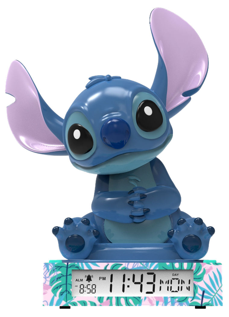 Lilo i Stitch, lampka 3D z budzikiem