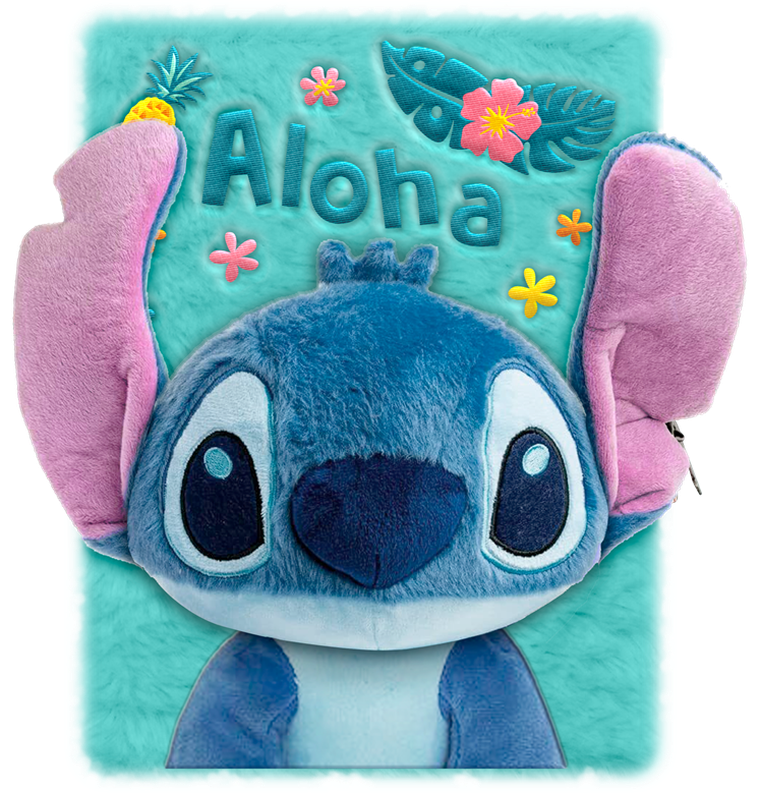 Lilo i Stitch, pluszowy pamiętnik 3D, A5, 1 szt.