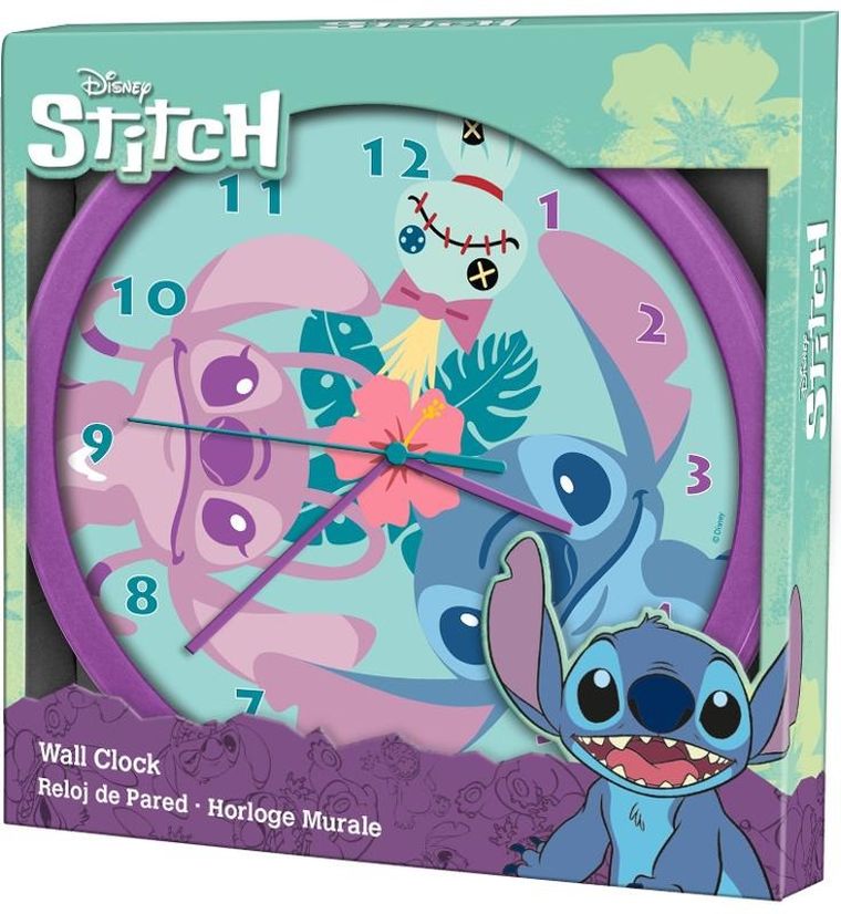 Lilo i Stitch, zegar ścienny, 25 cm