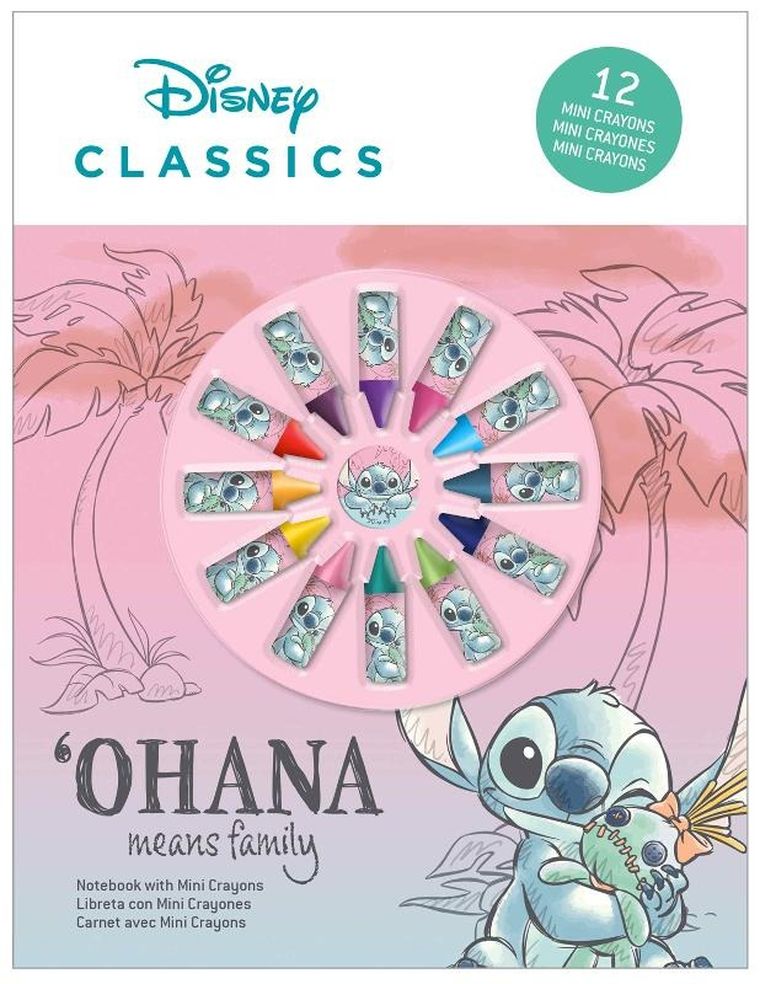 Lilo i Stitch, zestaw do kolorowania z mini kredkami