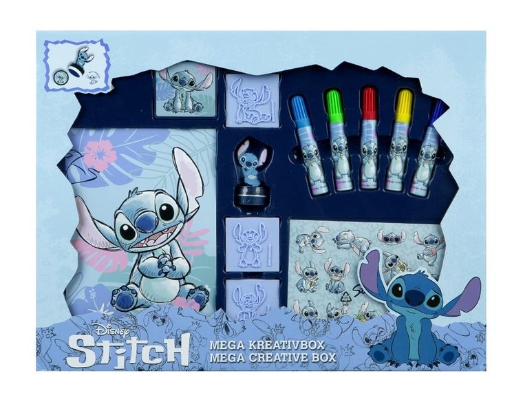 Lilo i Stitch, zestaw kreatywny z pieczątkami, 24 elementy