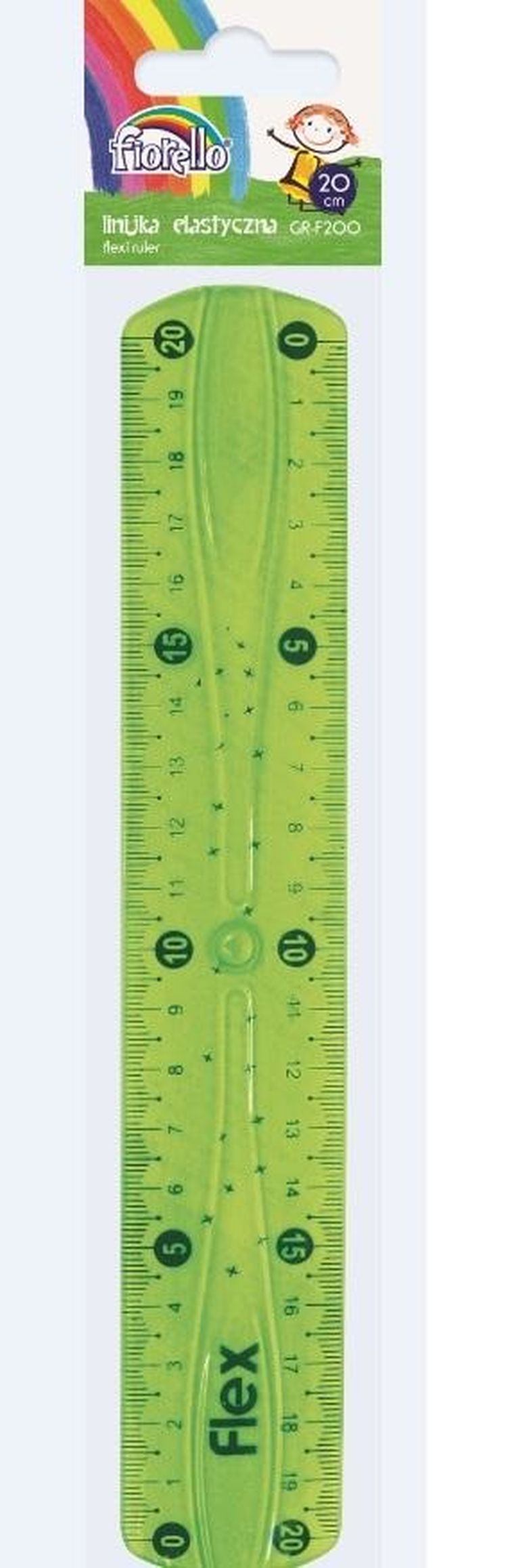 Linijka plastikowa elastyczna, 20 cm