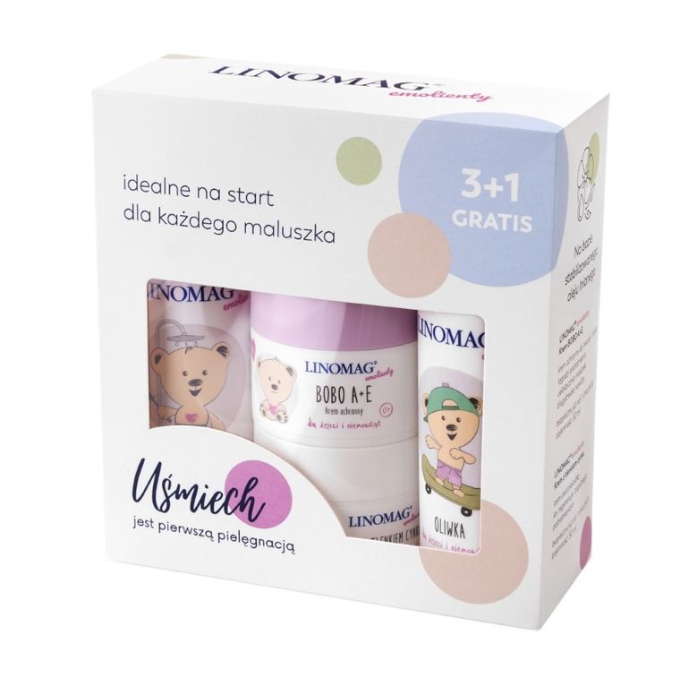 Linomag, zestaw, wyprawka dla noworodka, 3+1