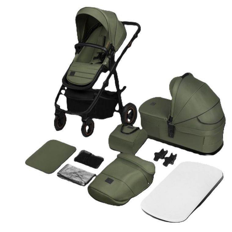 Lionelo, Amber Plus, wózek wielofunkcyjny 2w1, Green Forest