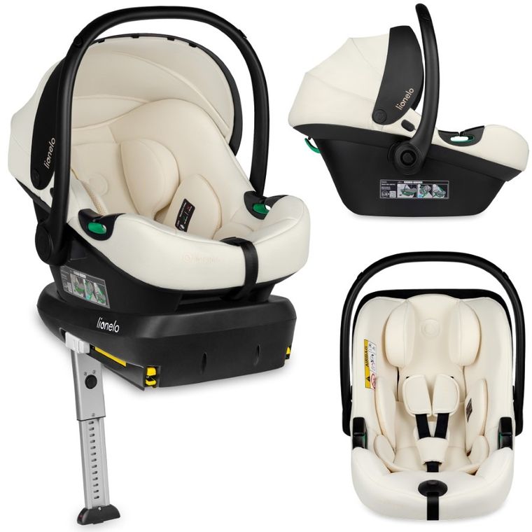 Lionelo, Astrid, i-Size, fotelik samochodowy z bazą, Beige Cream