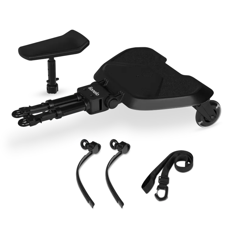 Lionelo, Buggy Board, uniwersalna dostawka do wózka, black onyx