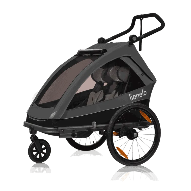 Lionelo, Cama, przyczepka rowerowa, Grey Graphite