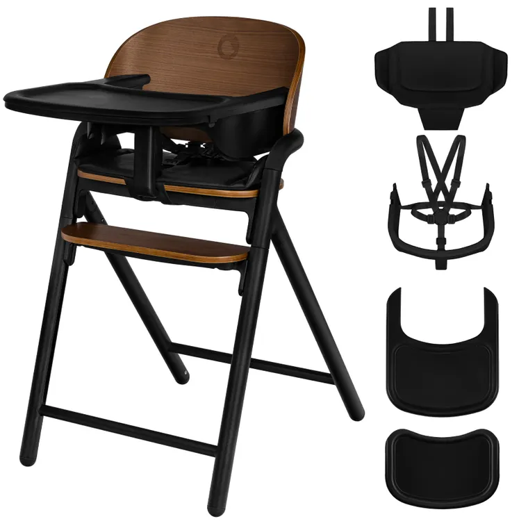 Lionelo, Celia, krzesełko do karmienia, black wood