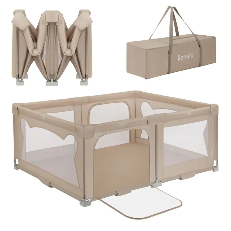 Lionelo, Florence, kojec dla dzieci, Easy Fold, beige sand