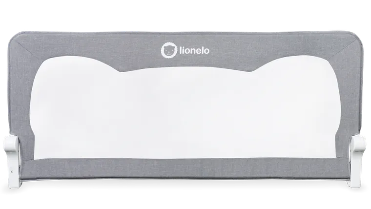 Lionelo, Hanna, barierka zabezpieczająca na łóżko, 66 cm, szara