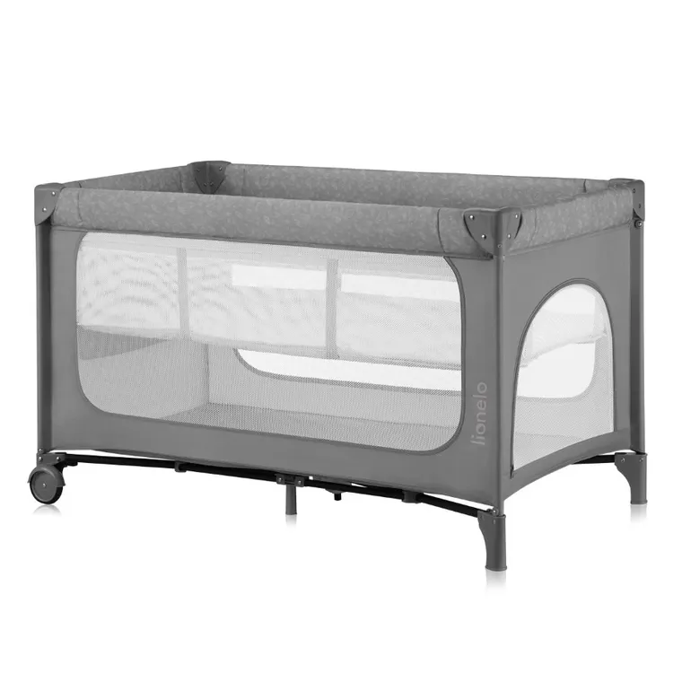 Lionelo, Jasmin, Easy Fold, łóżeczko turystyczne, grey stone