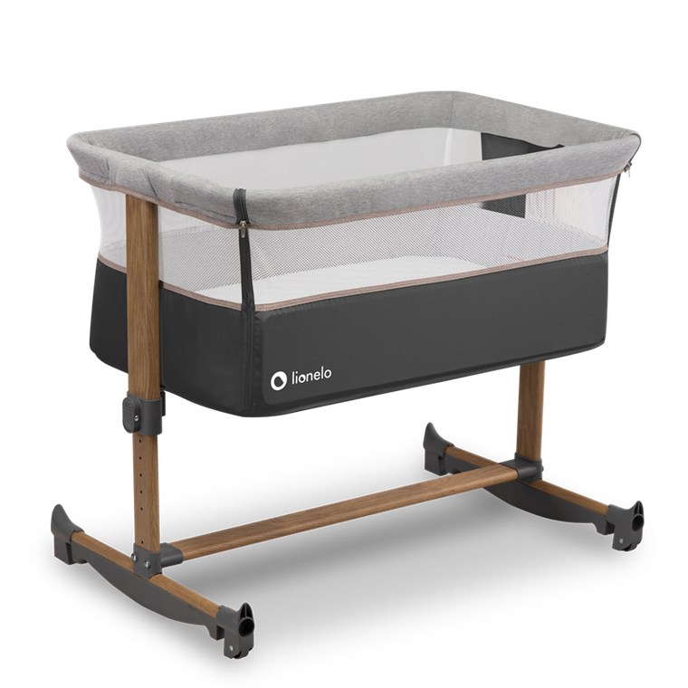 Lionelo, Leonie, łóżeczko dostawne, Grey Stone