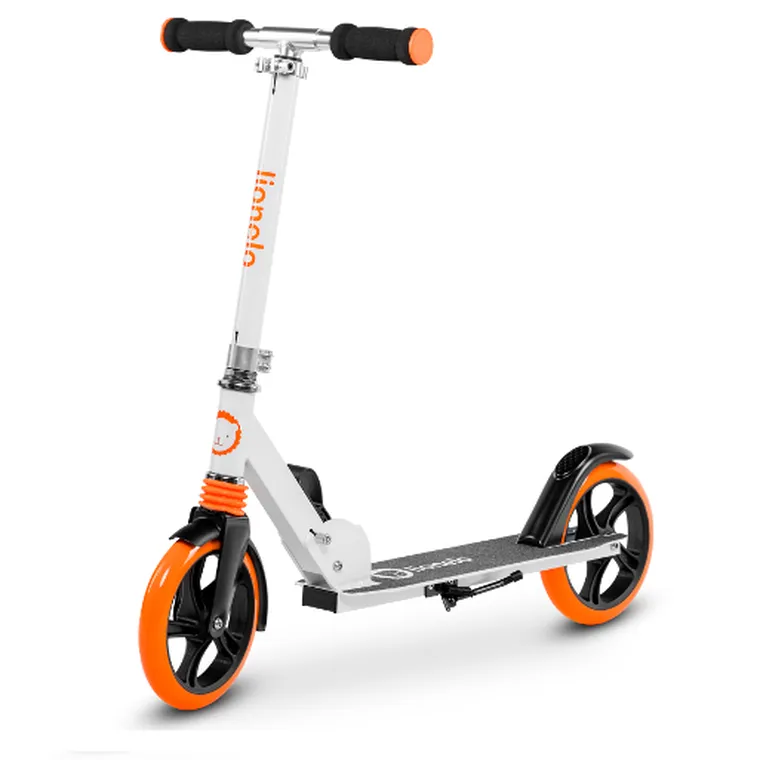 Lionelo, Luca, duża hulajnoga, ABEC-7, biało-pomarańczowa
