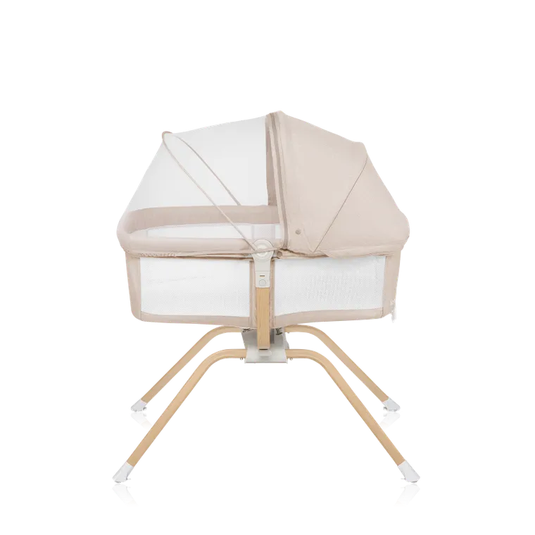 Lionelo, Malin Evo, łóżeczko z funkcją kołyski, beige natural