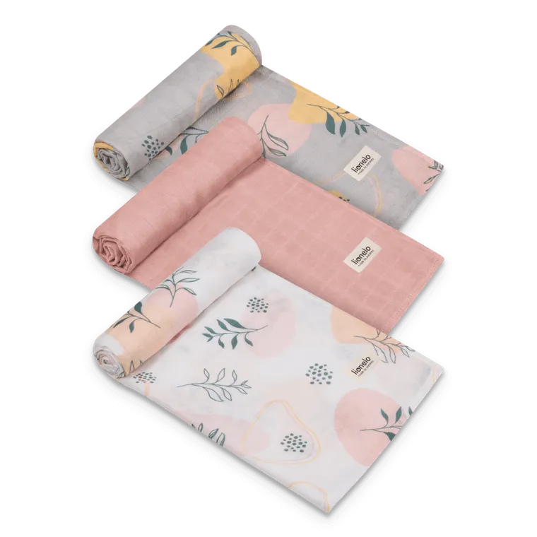 Lionelo, pieluszki dla dziecka, bambusowe, Leaf, 70-70 cm