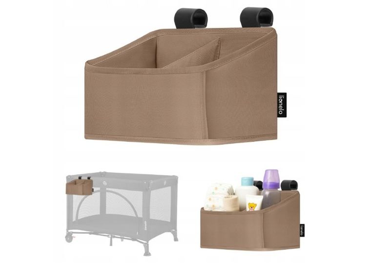 Lionelo, Sidepocket, organizer do łóżeczka, mały, beige
