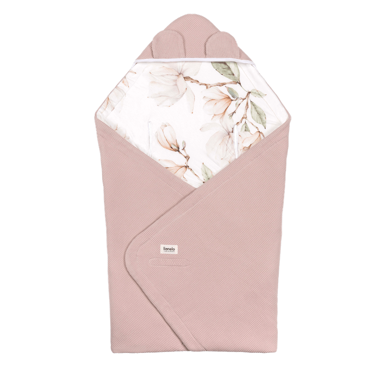 Lionelo, Travel Swaddle Blanket, otulacz do fotelika, Beige Magnolia