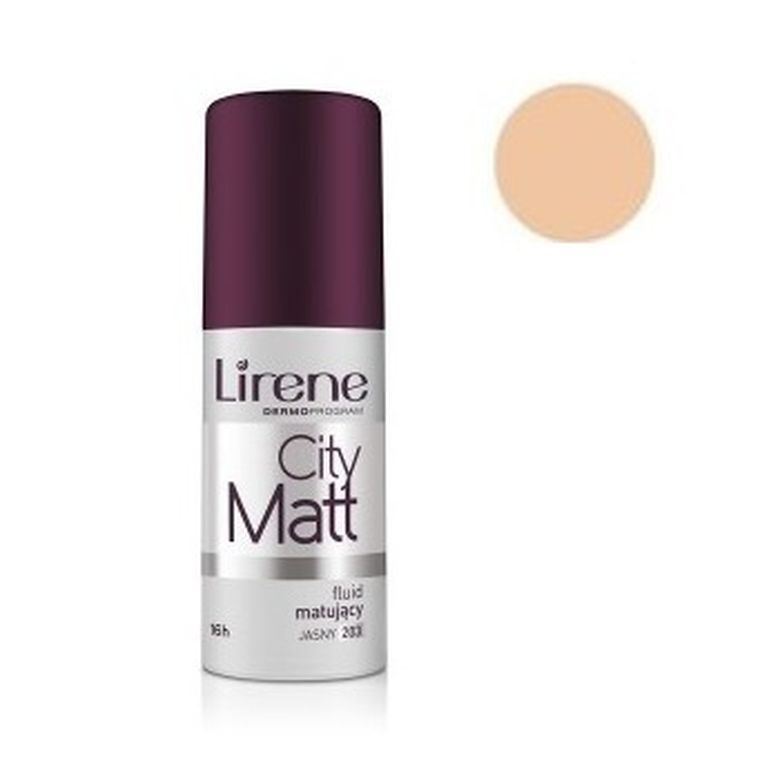 Lirene, City Matt, fluid matująco-wygładzający do twarzy, 203 Jasny, 30 ml