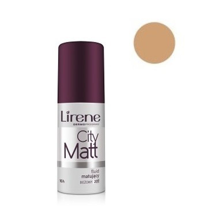 Lirene, City Matt, fluid matująco-wygładzający do twarzy, 207 Beżowy, 30 ml