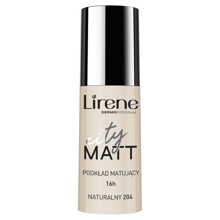 Lirene, City Matt, podkład matujący do twarzy, 204 Naturalny, 30 ml