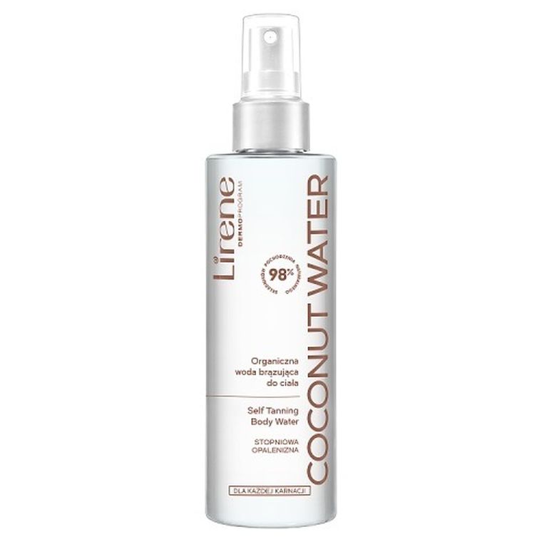 Lirene, Coconut Water, organiczna woda brązująca do ciała, 200 ml