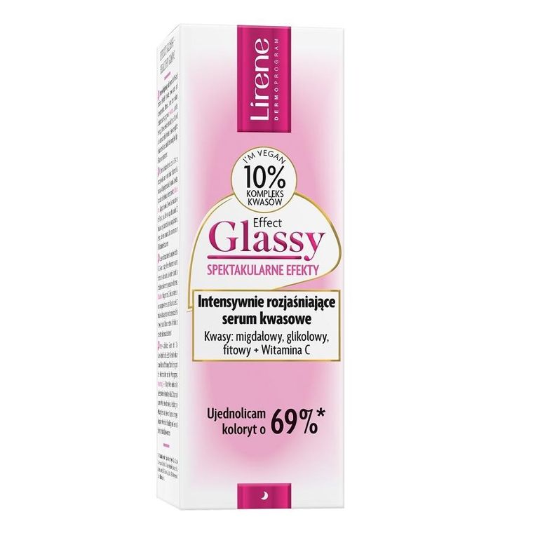 Lirene, Effect Glassy, intensywnie rozjaśniające serum kwasowe, 30 ml