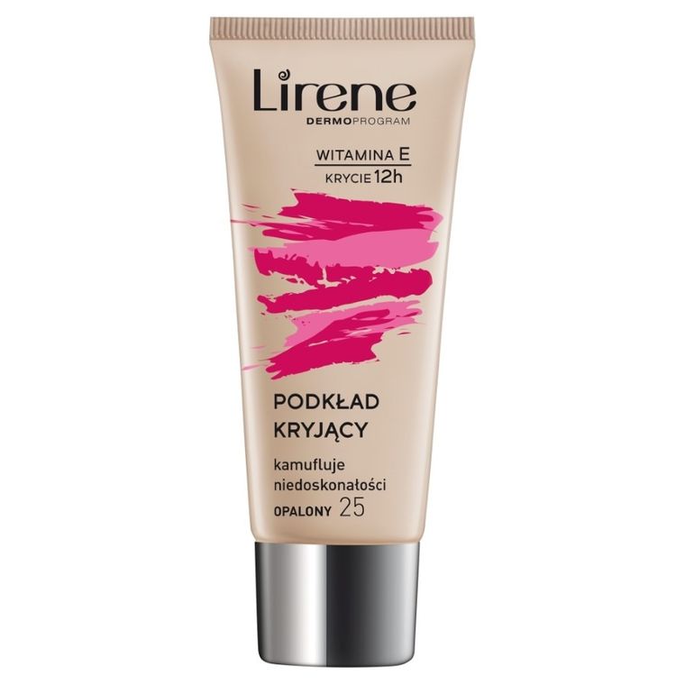 Lirene, podkład kryjący kamuflujący niedoskonałości z witaminą E, 25 Opalony, 30 ml