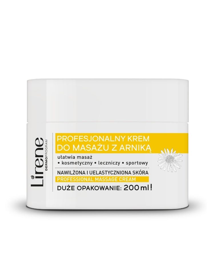 Lirene, Professional Massage Cream, profesjonalny krem do masażu z arniką, 200 ml