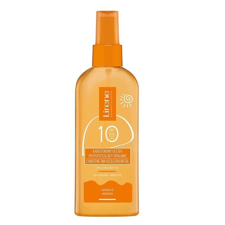 Lirene, Sun, karotenowy olejek przyspieszający opalanie, SPF10, 150 ml