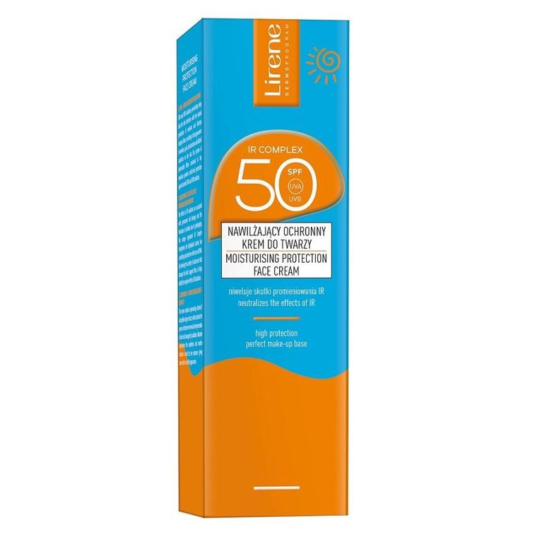 Lirene, Sun, nawilżający ochronny krem do twarzy, SPF50, 40 ml