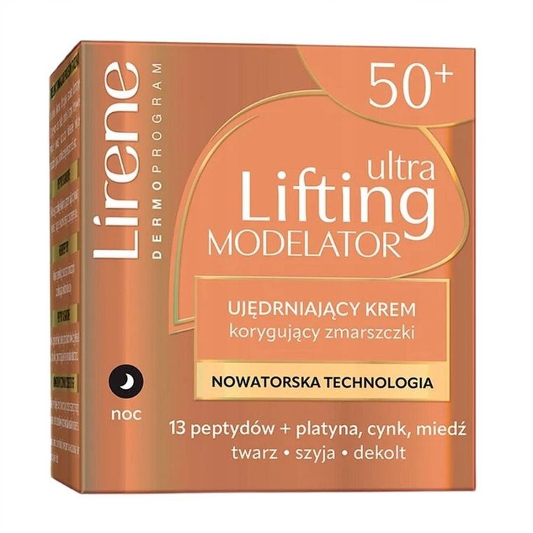 Lirene, Ultra Lifting Modelator, ujędrniający krem korygujący zmarszczki na noc, 50 ml