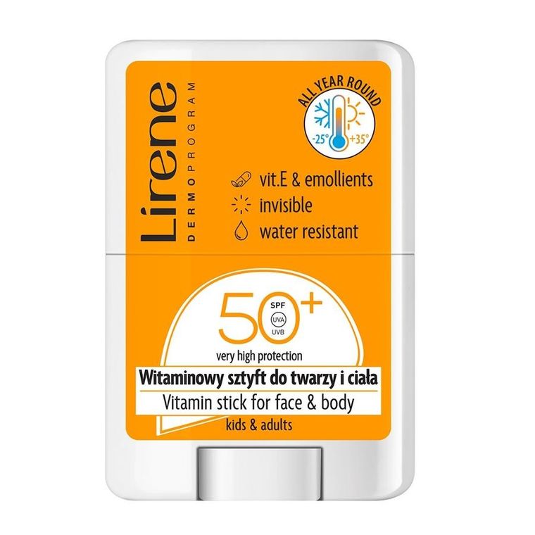 Lirene, witaminowy sztyft do twarzy i ciała SPF50+, 15g