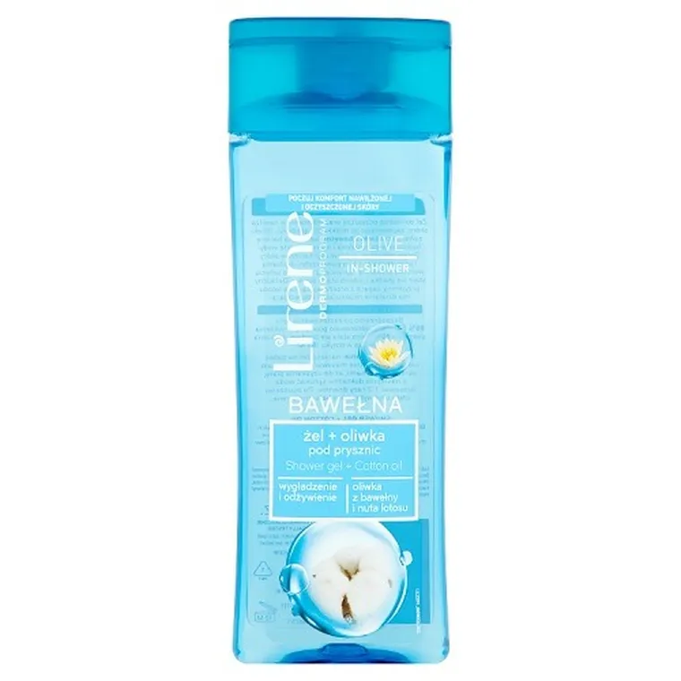 Lirene, żel + oliwka pod prysznic, Bawełna, 250 ml
