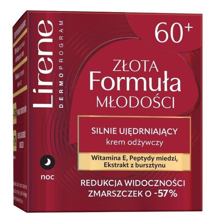Lirene, Złota Formuła Młodości, silnie ujędrniający krem odżywczy, 50 ml