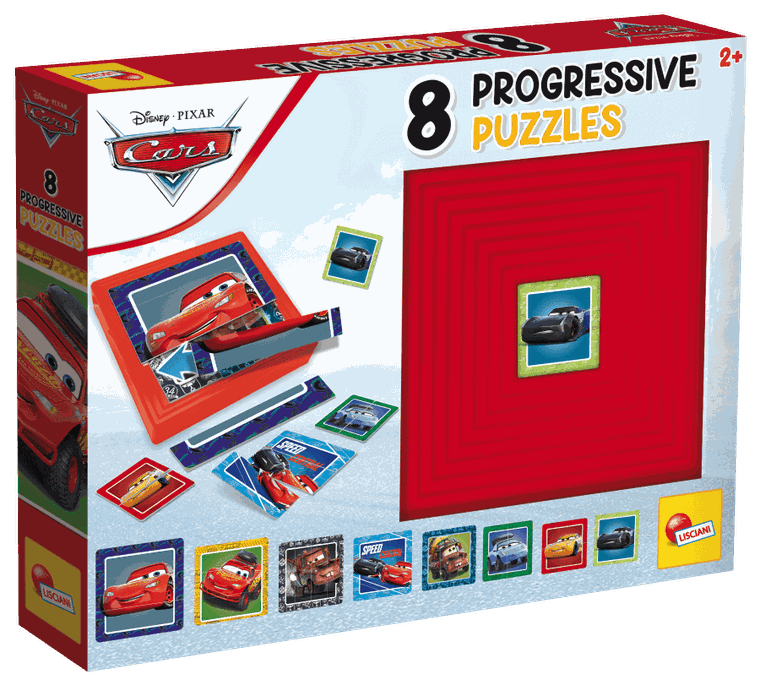 Lisciani, Auta, puzzle progresywne podłogowe, 8 elementów