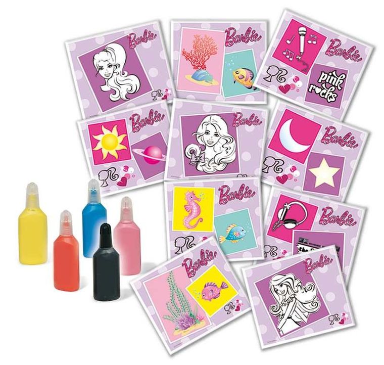 Lisciani, Barbie, farbki do malowania na szkle