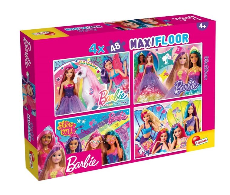 Lisciani, Barbie, puzzle maxi, 4w1, 48 elementów