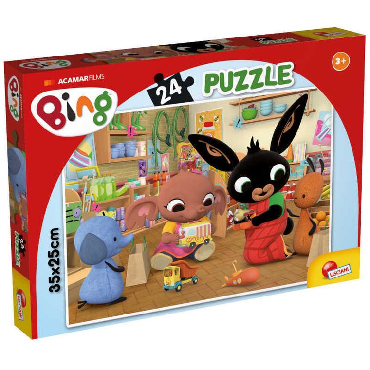 Lisciani, Bing, W supermarkecie, puzzle, 24 elementy