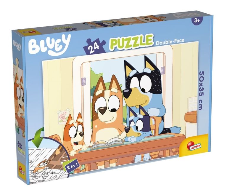 Lisciani, Bluey, puzzle dwustronne, 24 elementy