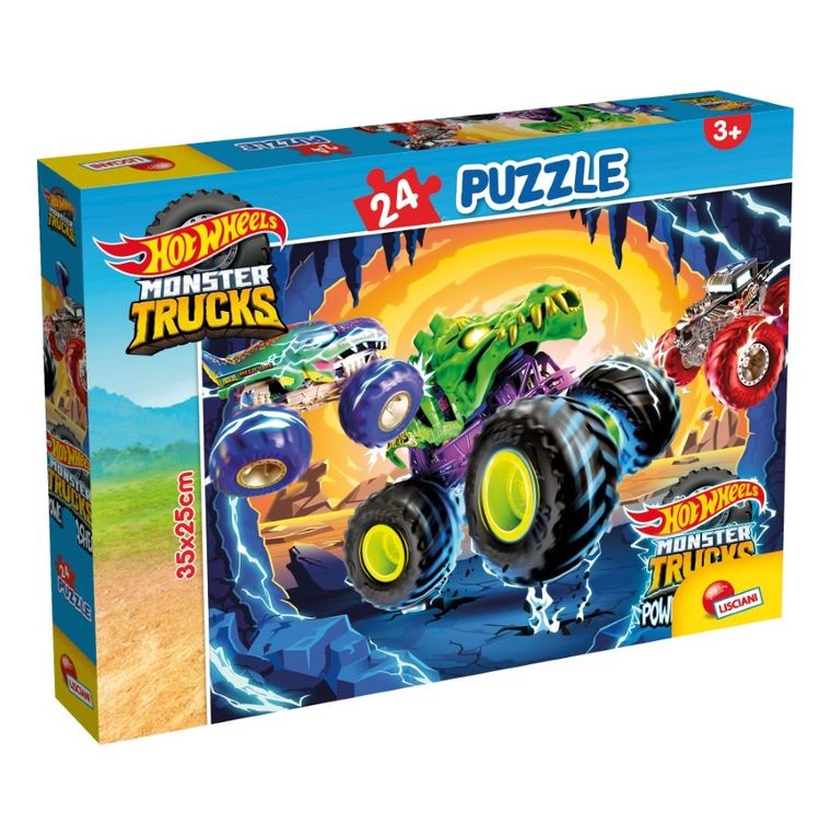 Lisciani, Hot Wheels, puzzle dwustronne, 24 elementy