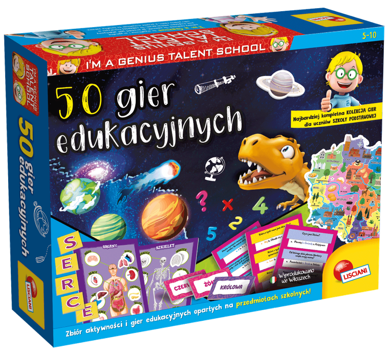 Lisciani, I'm a genius, 50 gier edukacyjnych