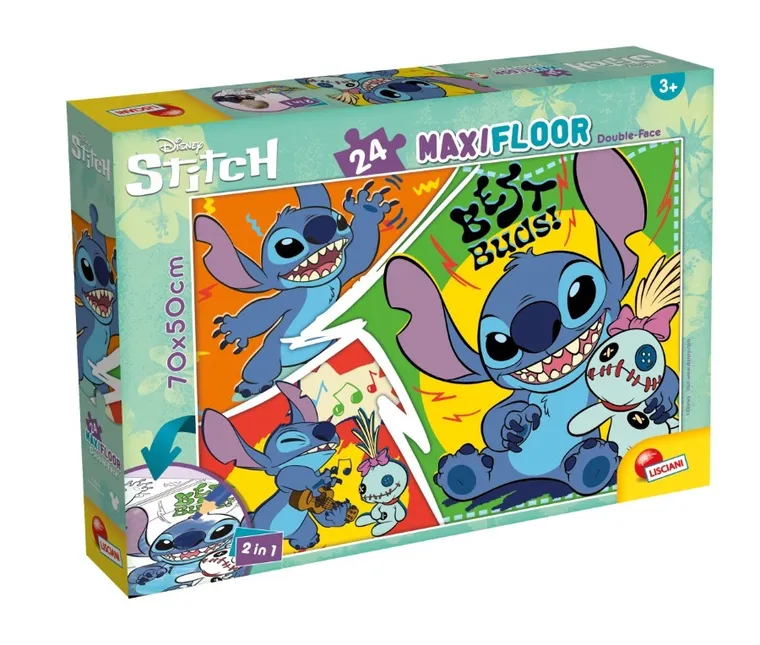 Lisciani, Lilo i Stitch, Maxifloor, puzzle, 24 elementy