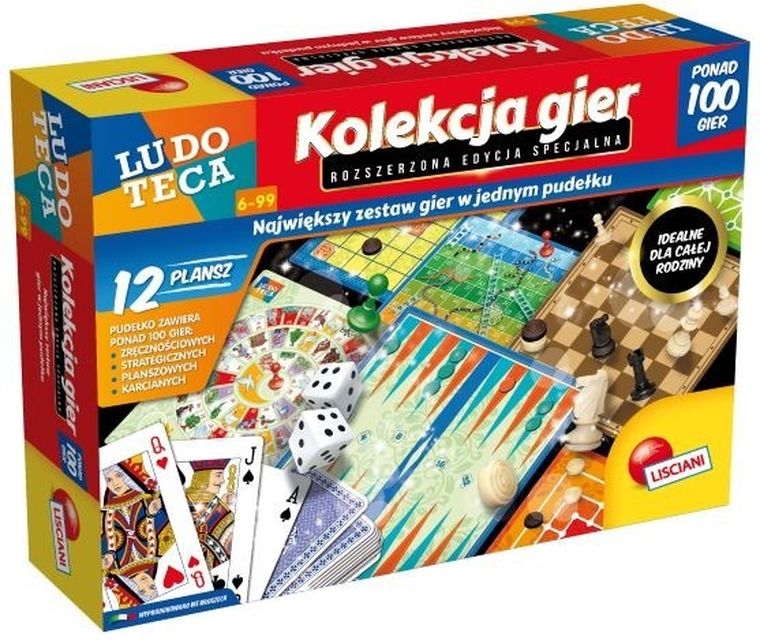 Lisciani, Ludoteca, Kolekcja gier, zestaw 100 gier