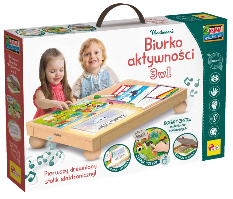 Lisciani, Montessori, Biurko aktywności 3w1