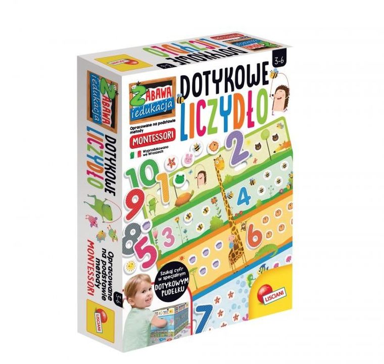 Lisciani, Montessori Plus, Dotykowe liczydełko, gra edukacyjna